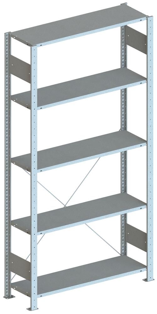 Meta Steckregal S3 230 GF 2000x1000x300mm grau Produktbild Meta Steckregal S3 230 GF 2000x1000x300mm grau