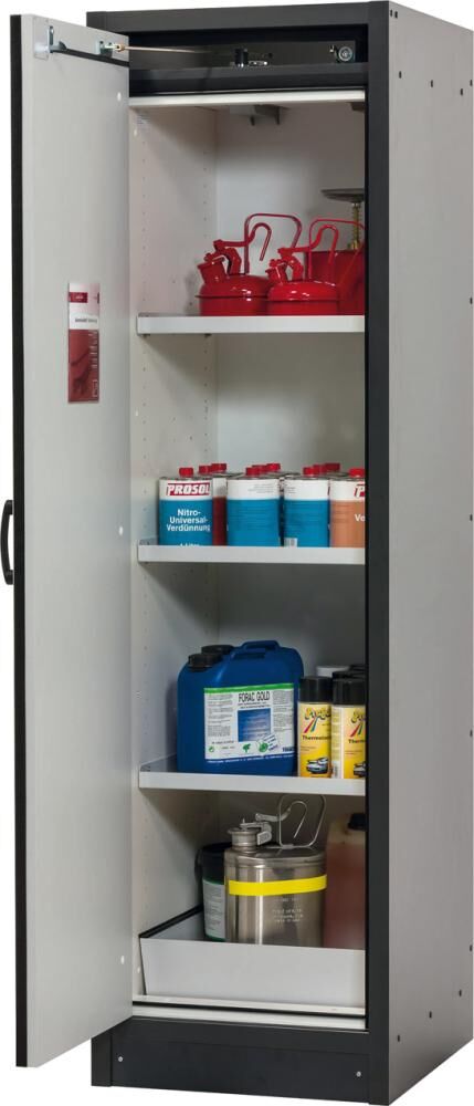 Asecos Schrank Q-Classic-30 564x1947 1Tür 3FB, Grau Produktbild Asecos Schrank Q-Classic-30 564x1947 1Tür 3FB, Grau