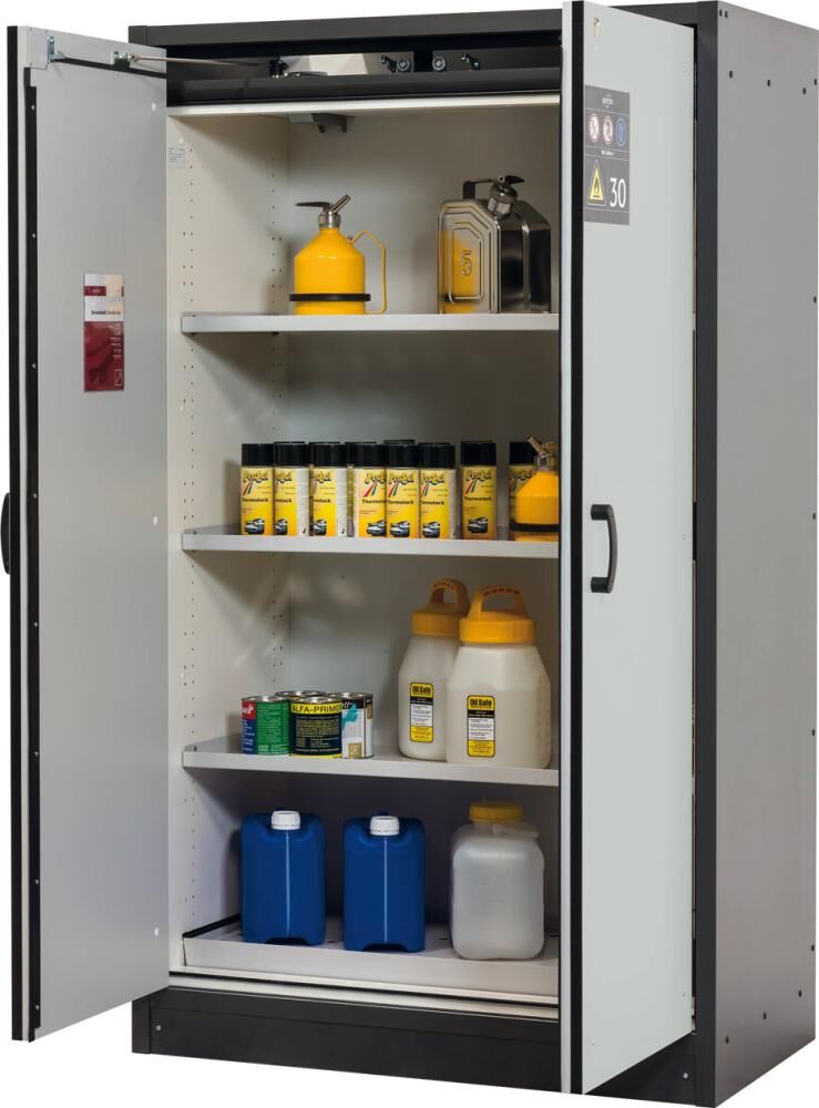 Asecos Schrank Q-Classic-30 1164x1947 2Tür.3FB, Grau Produktbild Asecos Schrank Q-Classic-30 1164x1947 2Tür.3FB, Grau