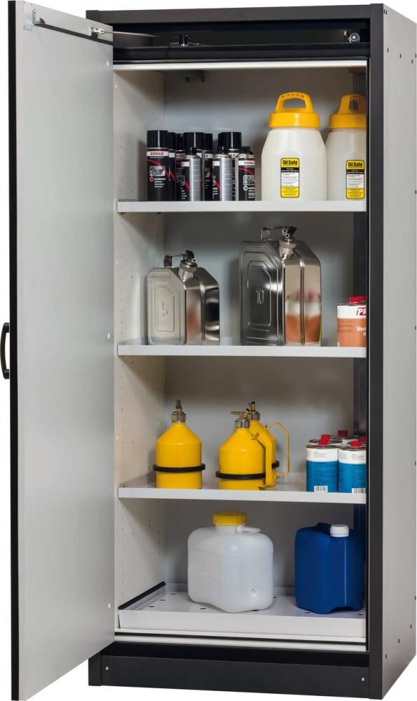 Asecos Schrank Q-Classic-30 864x1947 1Tür 3FB, Grau Produktbild Asecos Schrank Q-Classic-30 864x1947 1Tür 3FB, Grau