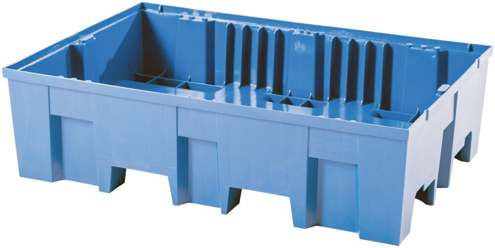 Asecos Auffangwanne PE 2-Fass o. Rost 865x1245 Produktbild Asecos Auffangwanne PE 2-Fass o. Rost 865x1245