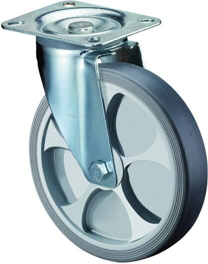 Lenkrolle Gummirad thermoplastisch 100mm Produktbild Lenkrolle Gummirad thermoplastisch 100mm