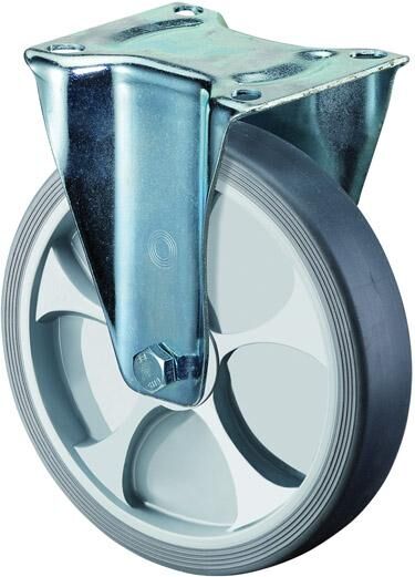 Bockrolle Gummirad thermoplastisch 160mm Produktbild Bockrolle Gummirad thermoplastisch 160mm