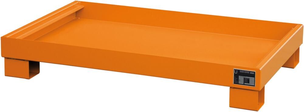 Bauer Auffangwanne ohne Gitterrost 1300x800x205 lackiert RAL 2000 Produktbild Bauer Auffangwanne ohne Gitterrost 1300x800x205 lackiert RAL 2000