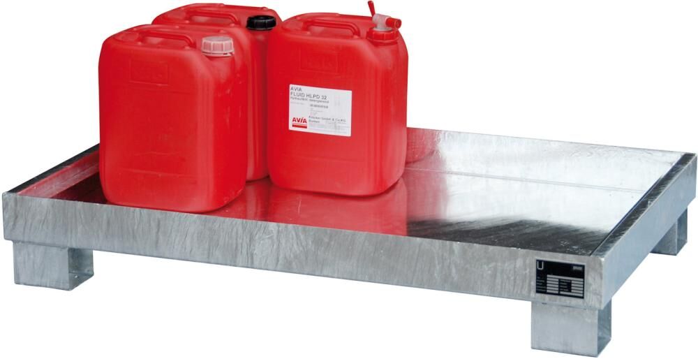 Bauer Auffangwanne ohne Gitterrost 1300x800x205 verzinkt Produktbild Bauer Auffangwanne ohne Gitterrost 1300x800x205 verzinkt