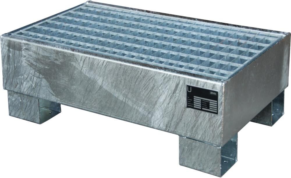 Bauer Auffangwanne mit Giterrost 800x500x290 verzinkt Produktbild Bauer Auffangwanne mit Giterrost 800x500x290 verzinkt
