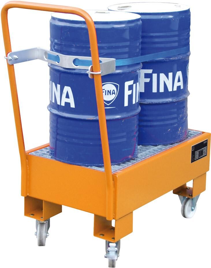 Bauer Auffangwanne fahrbar 800x500x415 mm lackiert RAL 2000 Produktbild Bauer Auffangwanne fahrbar 800x500x415 mm lackiert RAL 2000 bild 5