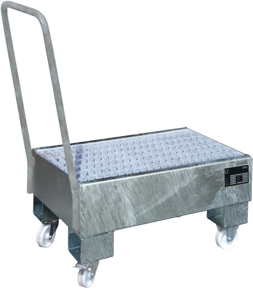 Bauer Auffangwanne fahrbar 800x500x415 mm verzinkt Produktbild Bauer Auffangwanne fahrbar 800x500x415 mm verzinkt