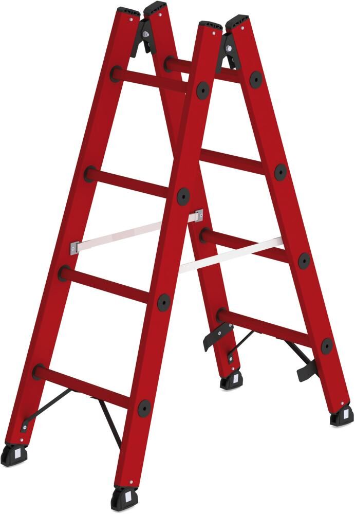 Günzburger Sprossen Stehleiter GFK 2 x 4 GFK Sprossen Produktbild Günzburger Sprossen Stehleiter GFK 2 x 4 GFK Sprossen