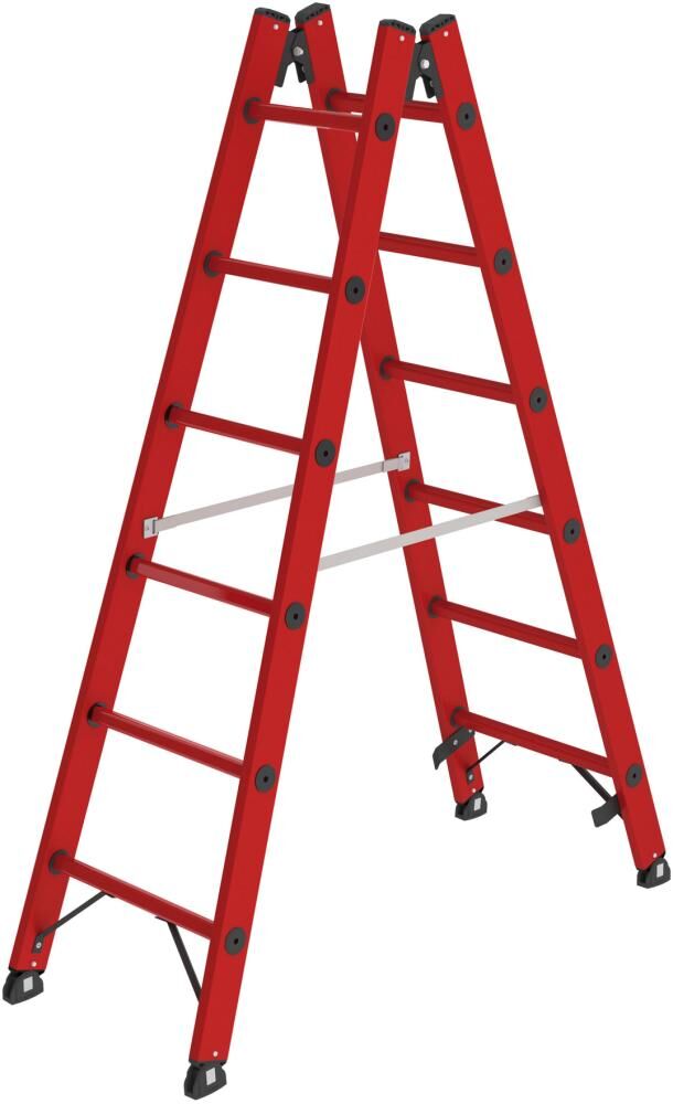 Günzburger Sprossen Stehleiter GFK 2 x 6 GFK Sprossen Produktbild Günzburger Sprossen Stehleiter GFK 2 x 6 GFK Sprossen