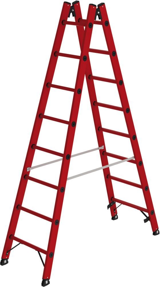 Günzburger Sprossen-Stehleiter GFK 2 x 8 GFK Sprossen Produktbild Günzburger Sprossen-Stehleiter GFK 2 x 8 GFK Sprossen