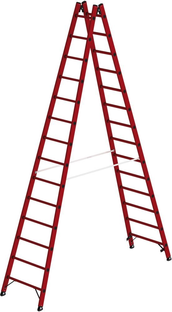Günzburger Sprossen Stehleiter GFK 2 x 14 GFK Sprossen Produktbild Günzburger Sprossen Stehleiter GFK 2 x 14 GFK Sprossen