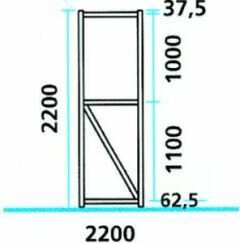 Meta Ständer SR 85/20 blau 2200x1100 mm MULIPAL Produktbild Meta Ständer SR 85/20 blau 2200x1100 mm MULIPAL bild 2