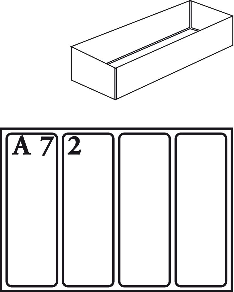 Raaco Facheinsatz f.Mod.C Typ A 7-2 klar 2 Stk. Produktbild Raaco Facheinsatz f.Mod.C Typ A 7-2 klar 2 Stk.