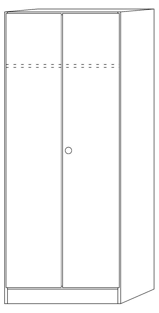 Hammerbacher Büroschrank Nussb./Silber 800x120x2004 mm 1 Boden Produktbild Hammerbacher Büroschrank Nussb./Silber 800x120x2004 mm 1 Boden