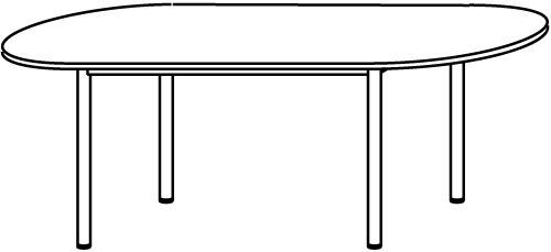 Geramöbel Konferenztisch oval 2000x900mm Ahorn Produktbild Geramöbel Konferenztisch oval 2000x900mm Ahorn