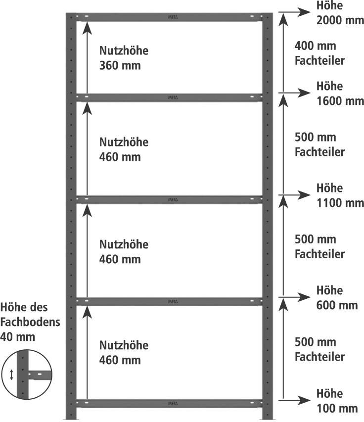 Meta Fachteiler freistehend T500 x H140 mm verzinkt Produktbild Meta Fachteiler freistehend T500 x H140 mm verzinkt bild 3