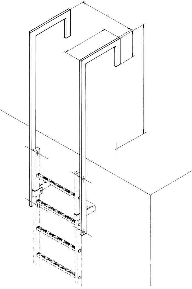 ZARGES Ausstiegsholm abgewinkelt verz. Produktbild ZARGES Ausstiegsholm abgewinkelt verz.