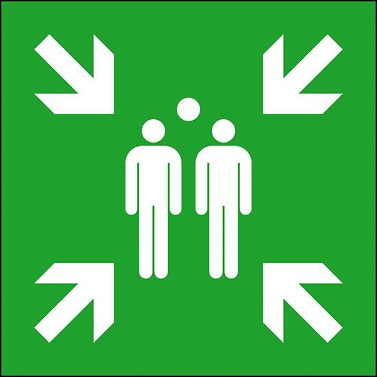 Safety Marking Sicherheitsschild Alu Sammelstelle 600x600 Produktbild Safety Marking Sicherheitsschild Alu Sammelstelle 600x600
