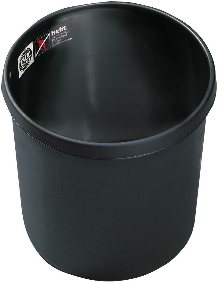 Papierkorb 18 l schwarz schwer entflammb. Produktbild Papierkorb 18 l schwarz schwer entflammb.