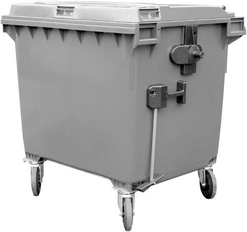 OPV Müllcontainer 1.1 cbb Kunststoff Flachdeckel anthrazit Produktbild OPV Müllcontainer 1.1 cbb Kunststoff Flachdeckel anthrazit