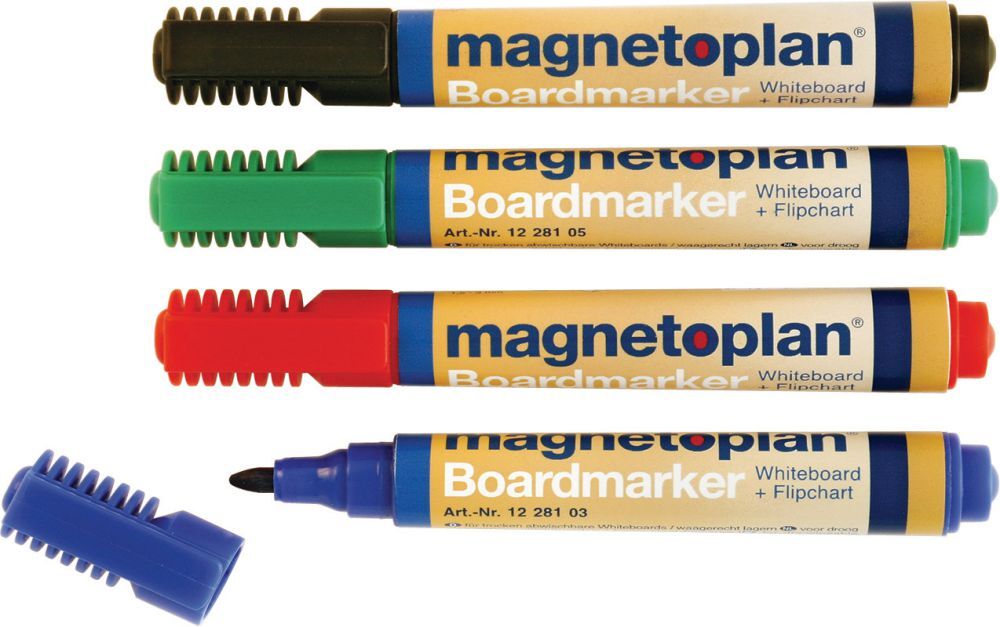 Magnetoplan Kombimarker 4 Stück sortiert Produktbild Magnetoplan Kombimarker 4 Stück sortiert