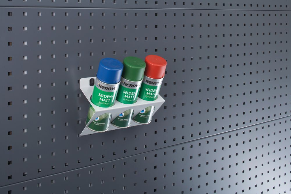 Bott Dosenhalter bis 68mm 3 Aufnahmen-RAL7035 Produktbild Bott Dosenhalter bis 68mm 3 Aufnahmen-RAL7035