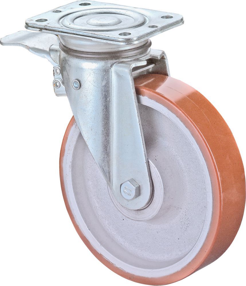 BS Rollen Lenkrolle fest 125mm Lg Kschwer verz Gussfelge Produktbild BS Rollen Lenkrolle fest 125mm Lg Kschwer verz Gussfelge