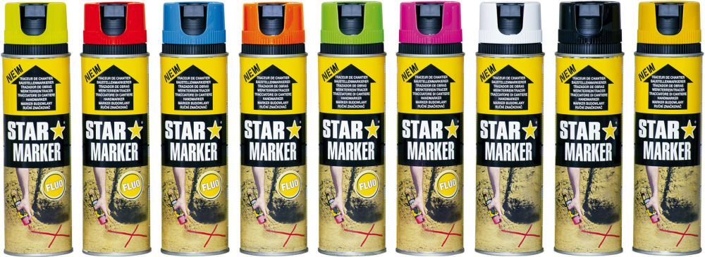 Baustellenmarkierspray Star Marker 500ml schwarz Produktbild Baustellenmarkierspray Star Marker 500ml schwarz bild 2