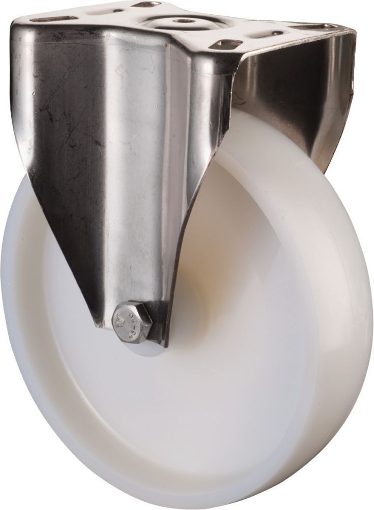 Bockrolle EdelStahl Rad-d 200mm 300KG Tragf. Produktbild Bockrolle EdelStahl Rad-d 200mm 300KG Tragf.
