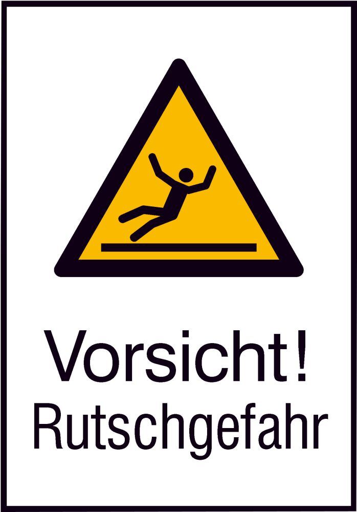 Warnschild Alu gepr Rutschgefahr 262x371 Produktbild Warnschild Alu gepr Rutschgefahr 262x371