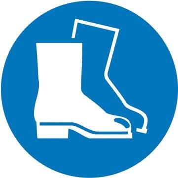 Gebotsschild Fol Schutzschuhe D200mm Produktbild Gebotsschild Fol Schutzschuhe D200mm