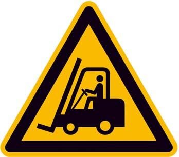 Warnschild Alu gepr Flurförderzeuge SL400mm Warnschild Alu gepr Flurförderzeuge SL400mm