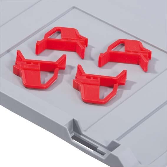 Allit Schiebeschnappverschluss f.Eurobox, rot (VE4St.) Produktbild Allit Schiebeschnappverschluss f.Eurobox, rot (VE4St.)