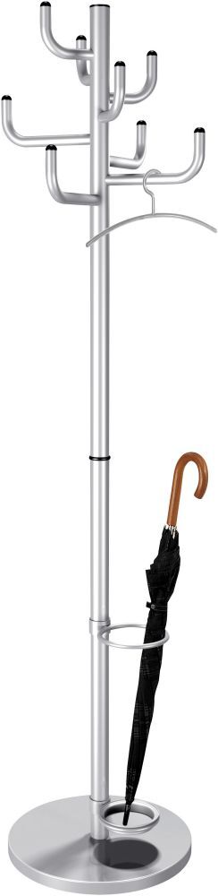 Kerkmann Garderobenständer 8 Hut-/Mantelhaken silber Produktbild Kerkmann Garderobenständer 8 Hut-/Mantelhaken silber