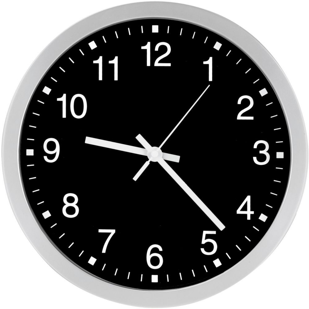 Bürk Mobatime Funk Wanduhr D300 elegantZiffernblatt sw, Zahlen Produktbild Bürk Mobatime Funk Wanduhr D300 elegantZiffernblatt sw, Zahlen