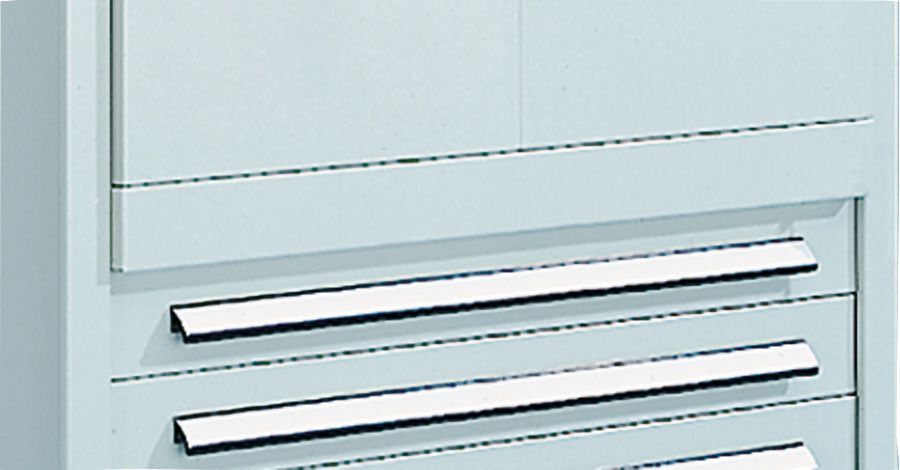 Meta Clip-Zwischenholm bei 2 Türen RAL7035 Produktbild Meta Clip-Zwischenholm bei 2 Türen RAL7035
