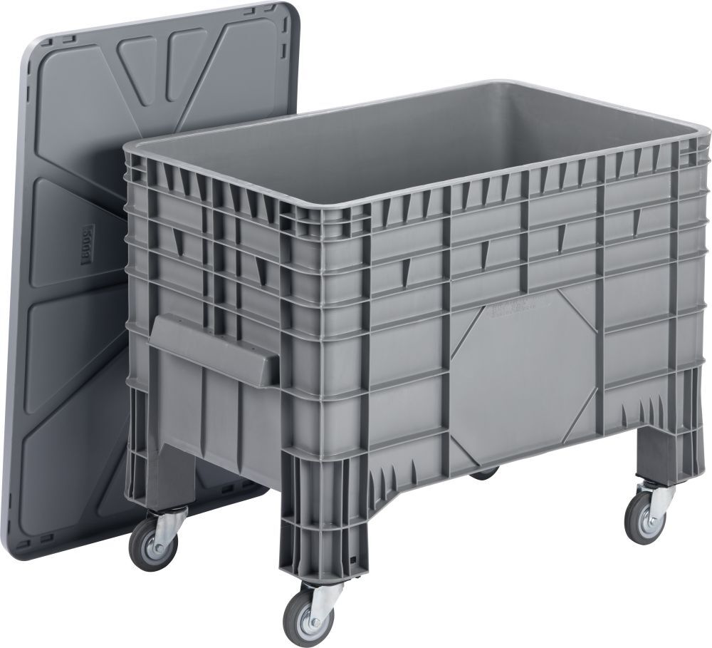 Alpha Großbehälter PE, 4 Räder 1040x640x790mm, gr Produktbild Alpha Großbehälter PE, 4 Räder 1040x640x790mm, gr