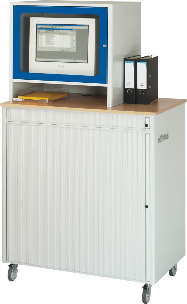 RAU PC-Arbeitspl. Univ.4 fahrb. grau/blau Produktbild RAU PC-Arbeitspl. Univ.4 fahrb. grau/blau