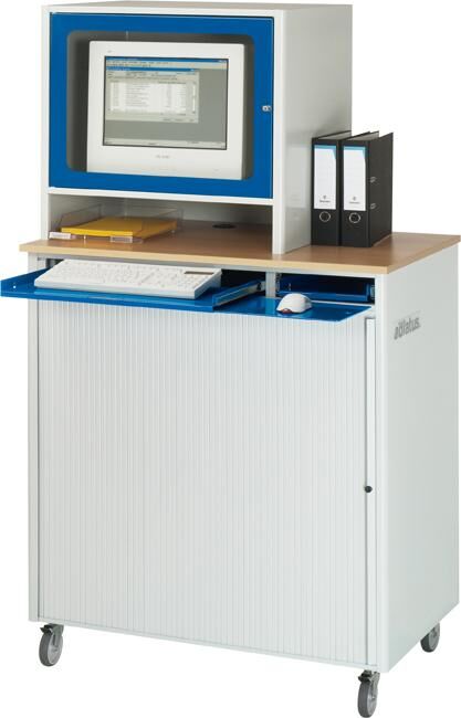 RAU PC-Arbeitspl. Univ.4 fahrb. grau/blau Produktbild RAU PC-Arbeitspl. Univ.4 fahrb. grau/blau bild 3