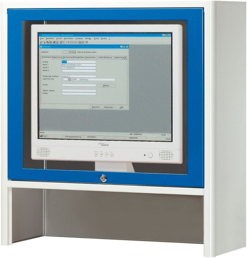 RAU Monitorgehäuse T300mm, gr/bl Produktbild RAU Monitorgehäuse T300mm, gr/bl