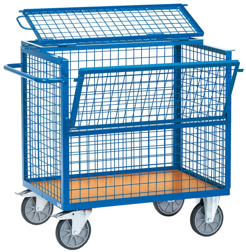 FETRA Drahtkastenwagen Transportwagen 2763 1200x800mm m.Deckel Produktbild FETRA Drahtkastenwagen Transportwagen 2763 1200x800mm m.Deckel