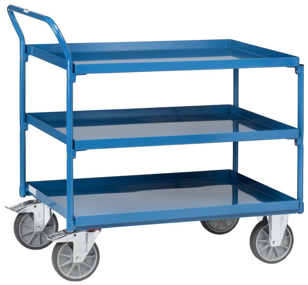 FETRA Tischwagen Transportwagen 4930 400kg 3 Wannen 850x500mm Produktbild FETRA Tischwagen Transportwagen 4930 400kg 3 Wannen 850x500mm