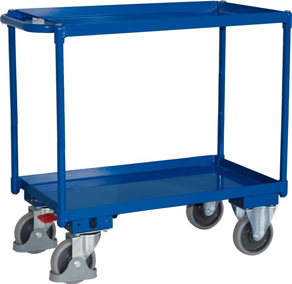 Variofit Tischwagen 400 kg 845x495 mm 2 Stahlwannen Produktbild Variofit Tischwagen 400 kg 845x495 mm 2 Stahlwannen