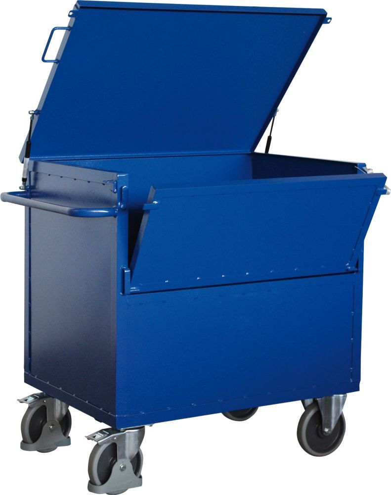 Variofit Blechkastenwagen 500 kg 1190x790 mm mit Deckel Produktbild Variofit Blechkastenwagen 500 kg 1190x790 mm mit Deckel bild 1