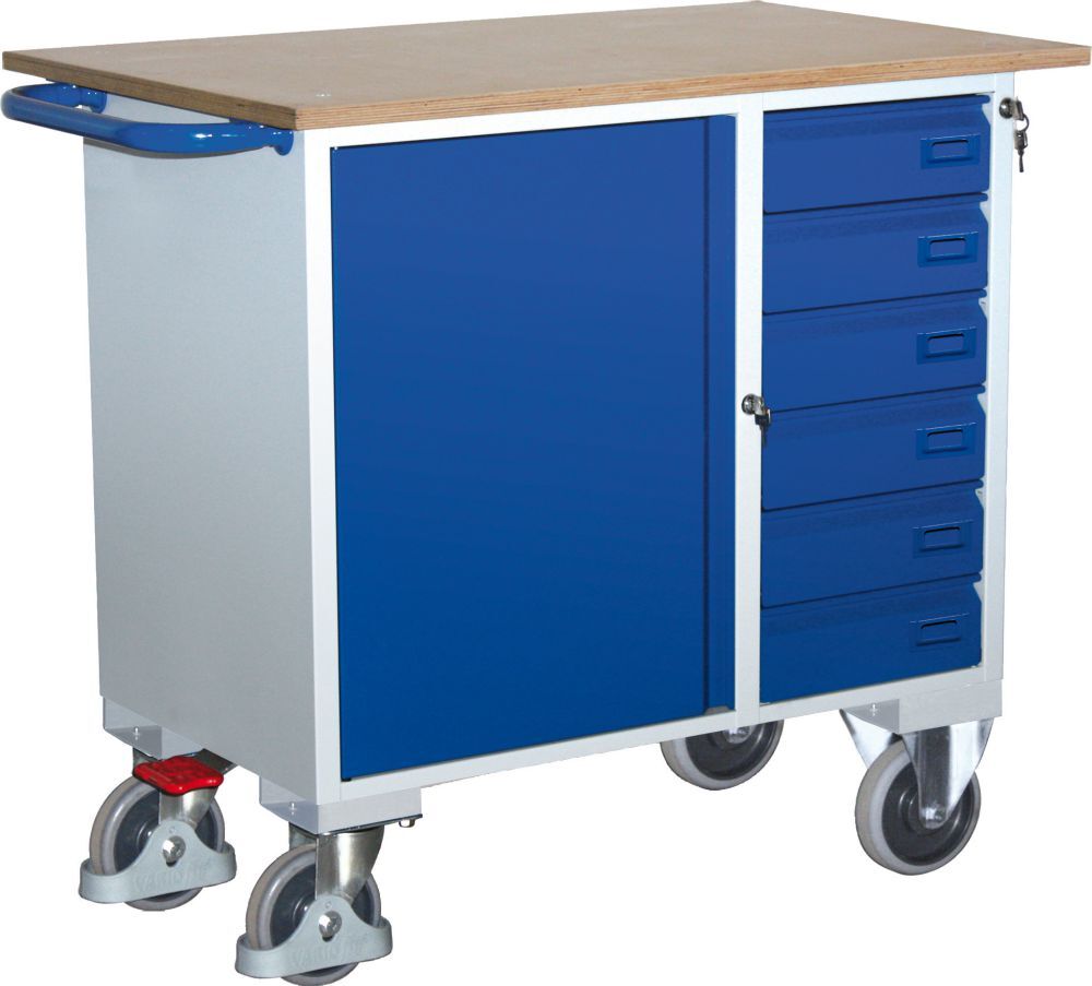 Variofit Werkstattwagen 400 kg 1125x625x915 mm ohne Rand Produktbild Variofit Werkstattwagen 400 kg 1125x625x915 mm ohne Rand