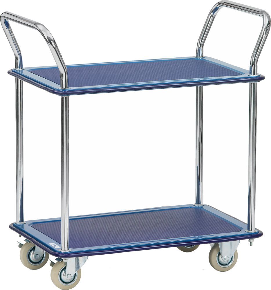 FETRA Ganzstahlwagen Transportwagen 3112 2 Ladeflächen 740x480mm Produktbild FETRA Ganzstahlwagen Transportwagen 3112 2 Ladeflächen 740x480mm