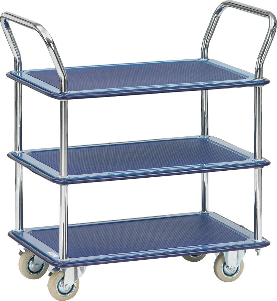 FETRA Ganzstahlwagen Transportwagen 3113 3 Ladeflächen 740x480mm Produktbild FETRA Ganzstahlwagen Transportwagen 3113 3 Ladeflächen 740x480mm