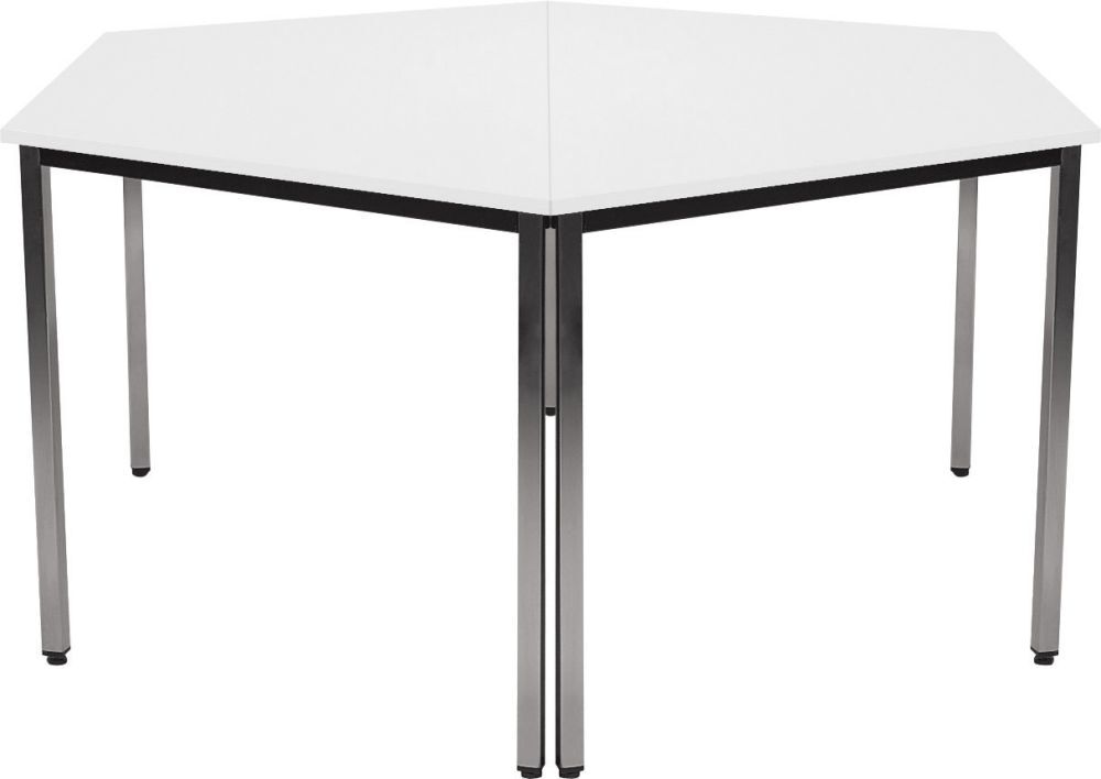 Hammerbacher Tisch 800x800 mm chrom/lichtgrau Produktbild Hammerbacher Tisch 800x800 mm chrom/lichtgrau