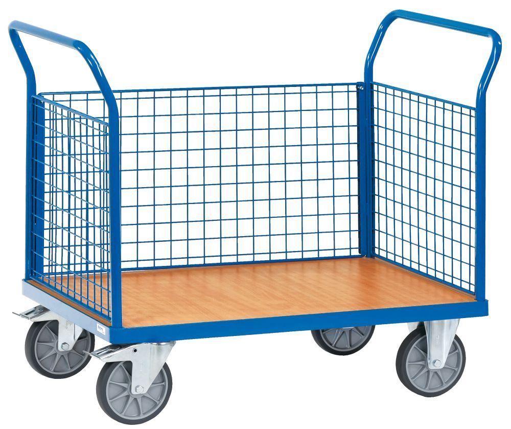 FETRA Dreiwandwagen Transportwagen Draht 1000x700 mm 500 kg Produktbild FETRA Dreiwandwagen Transportwagen Draht 1000x700 mm 500 kg